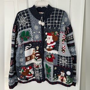 Vintage Tiara International Christmas Collection Design Holiday Sweater Women 2X